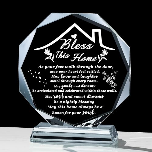 House Warming Gifts New Home Crystal Decor House Warming Gift Keepsake for New Home Gift House Wariming Gifts New Home Couple Women Men Bless House Warming Gifts New Apartment