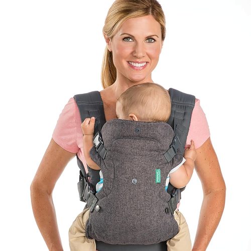 Infantino Flip Advanced 4-in-1 Carrier – Ergonomic, convertible, face-in and face-out front and back carry for newborns and older babies 8-32 lbs